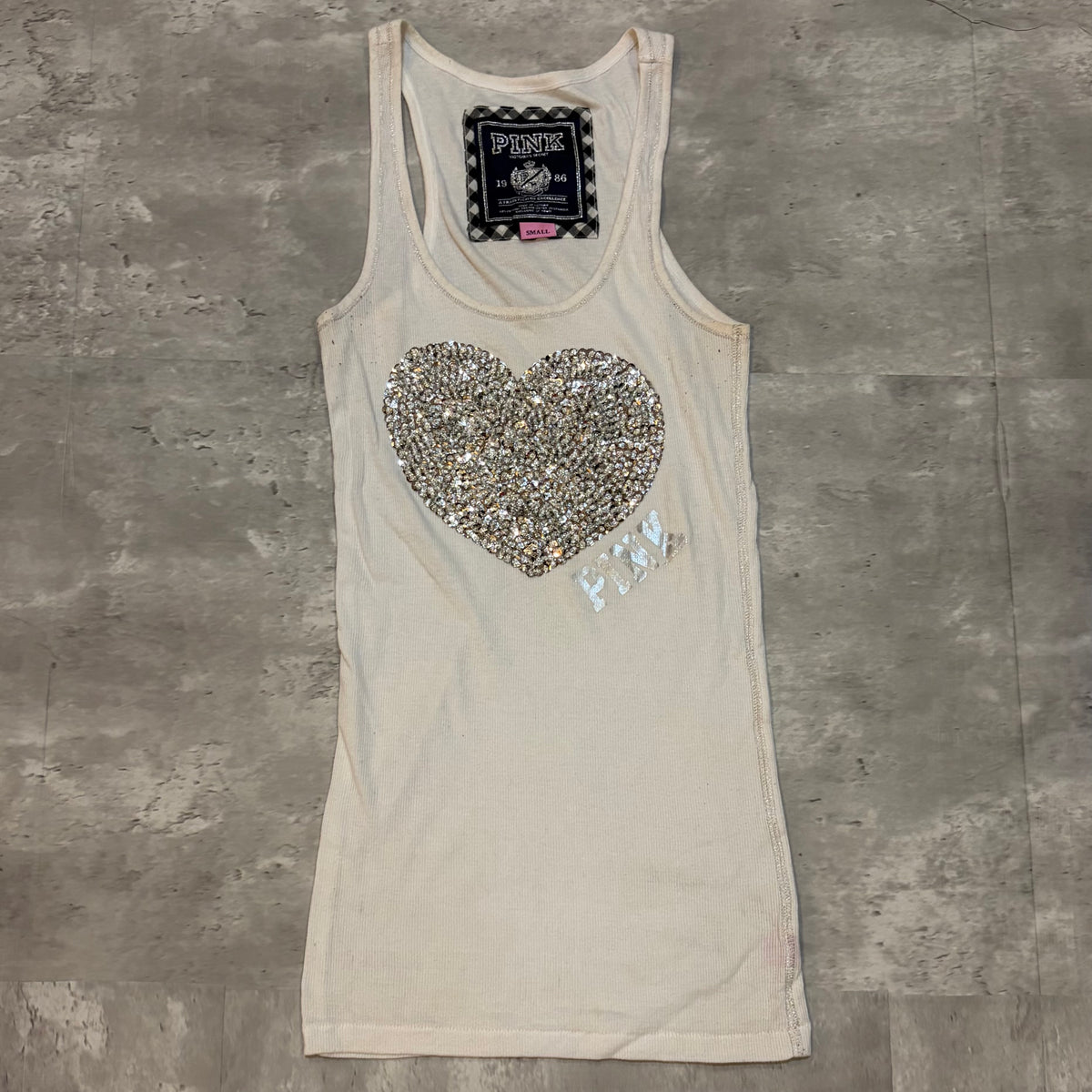 (S) ladies Victoria’s Secret beaded sequin heart tank
