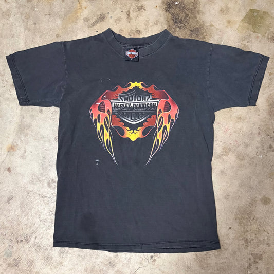 (M) Harley Davidson flame tee