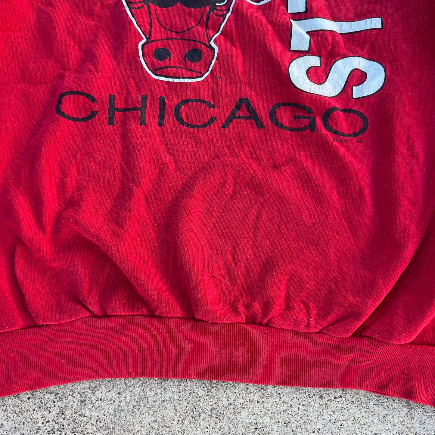 (XL) vintage logo 7 Chicago bulls crewneck