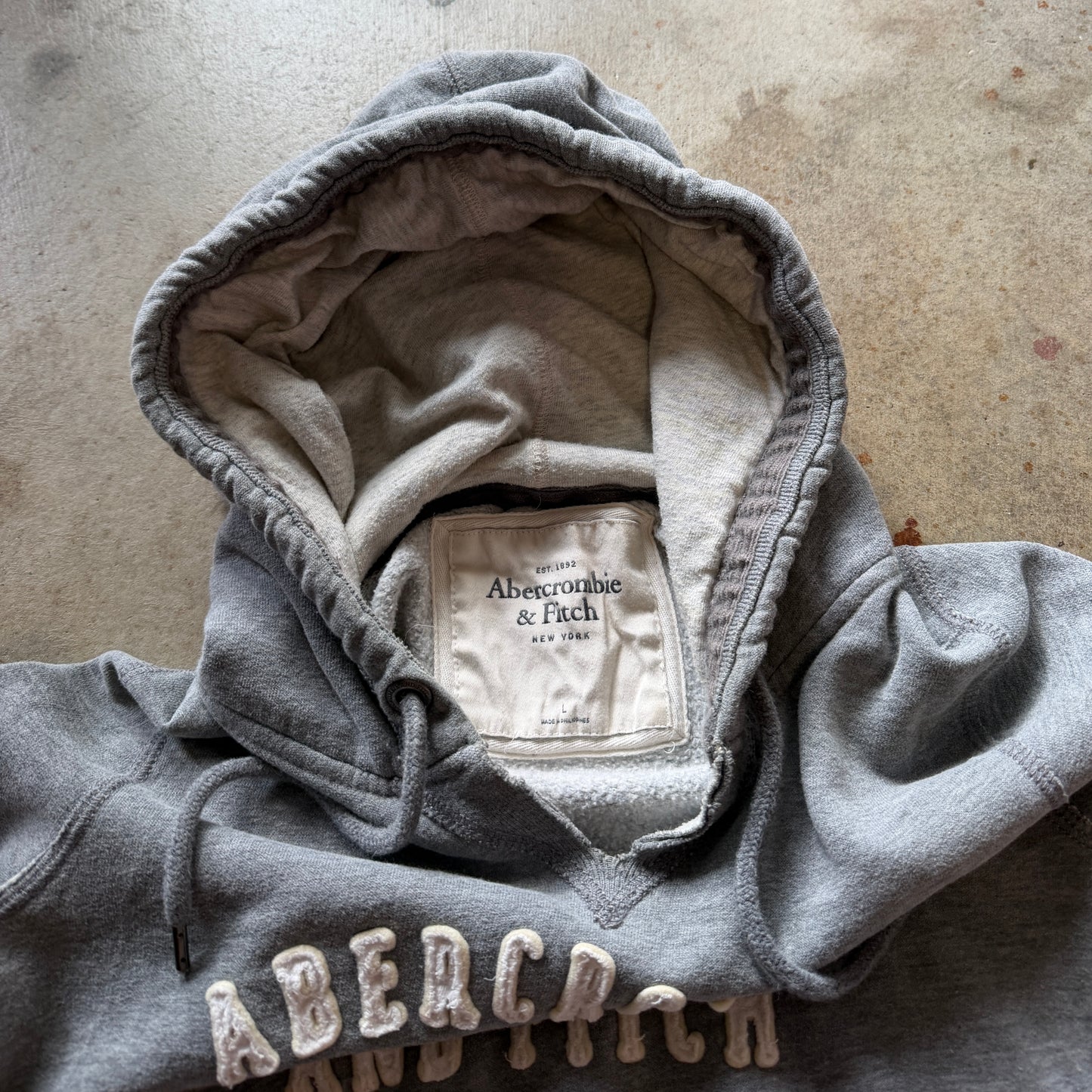 (L) ladies grey Abercrombie & fitch hoodie