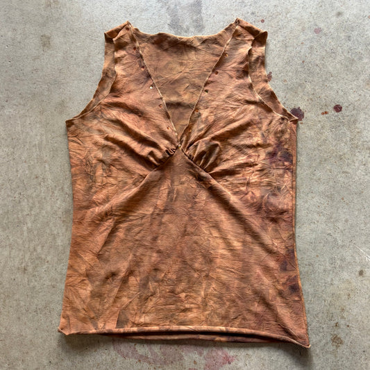 (S) brown tank top