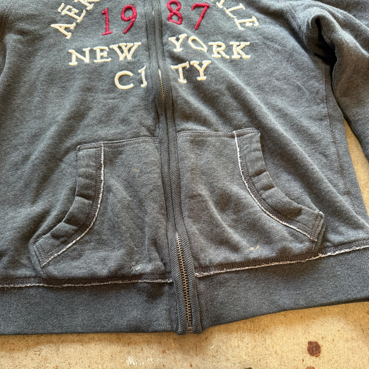 (L) ladies Aeropostale fur lined zip up