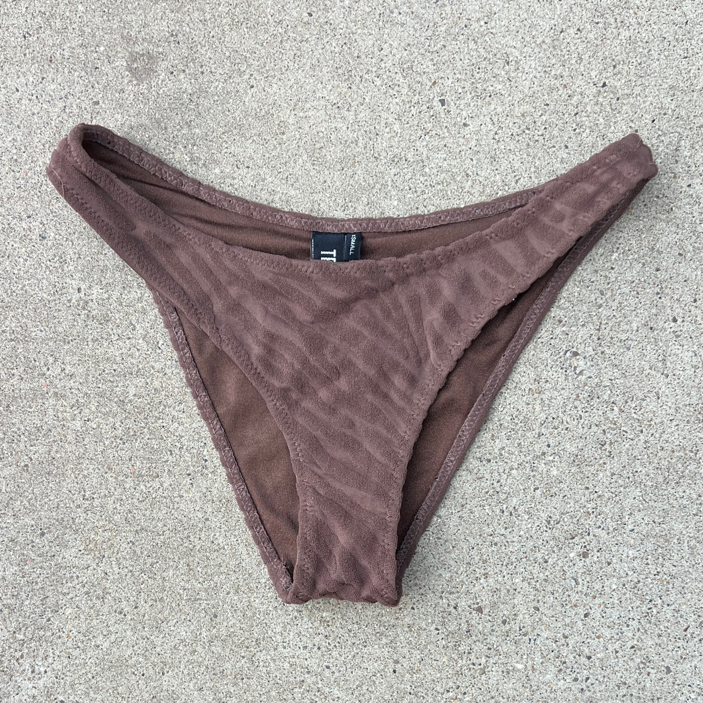 (Xsmall) triangl zebra textured bikini bottom