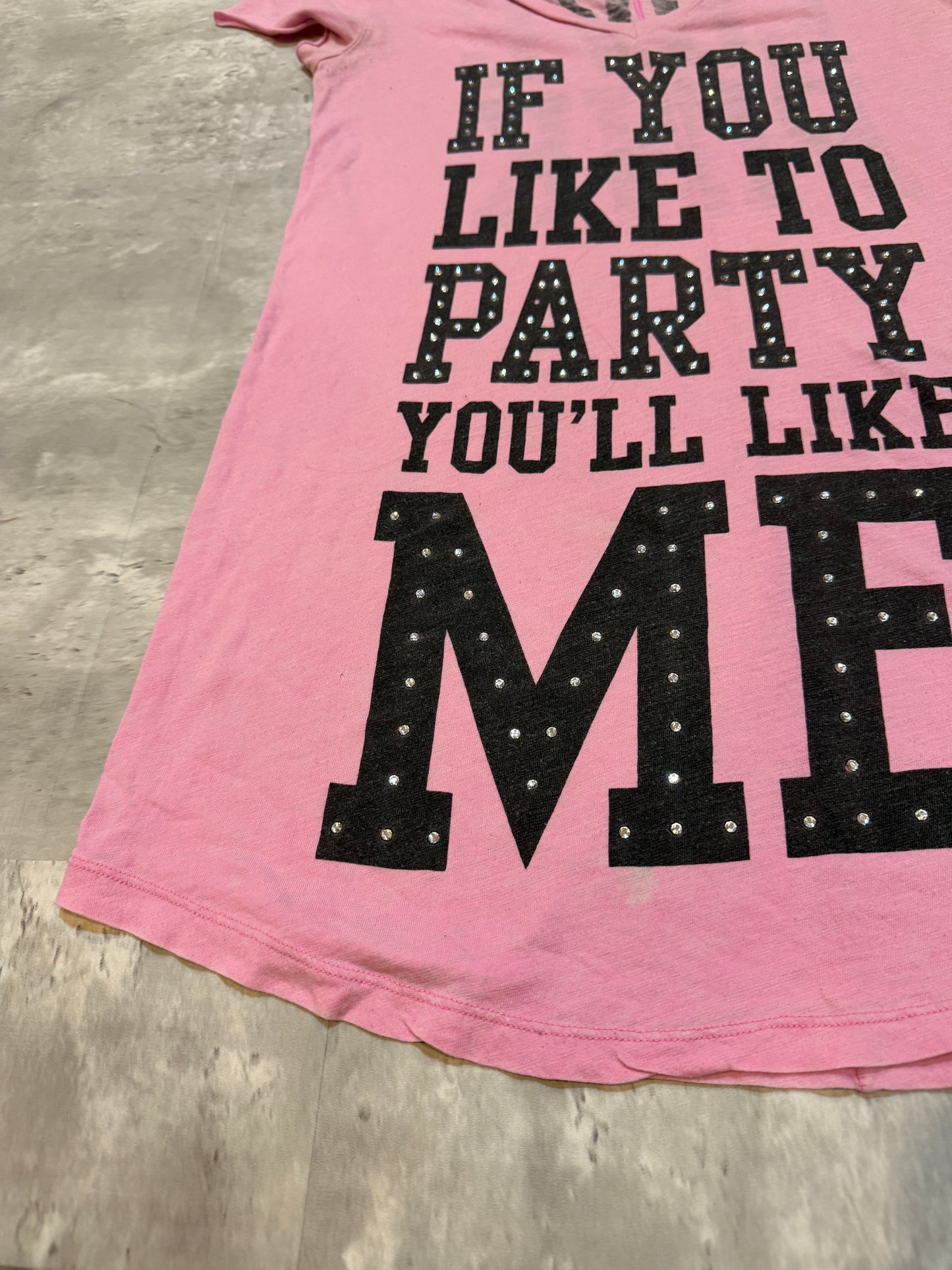 (XS) Victoria’s Secret pink if you like to party long tee