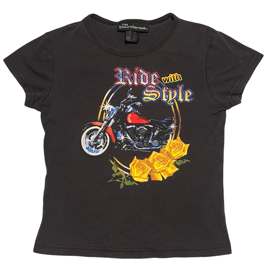 (juniors S) no boundaries baby tee